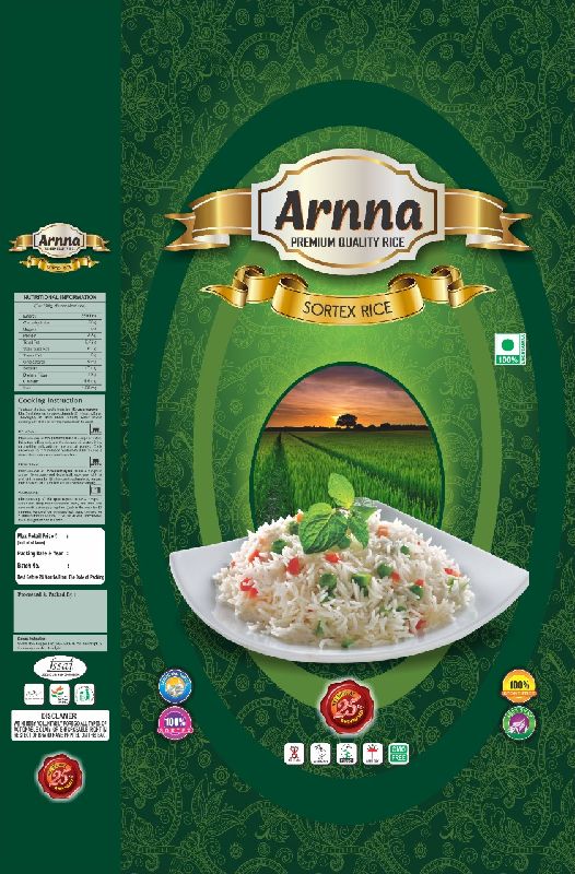 HDPE Arnna Sortex Rice Bags, Pattern : Printed