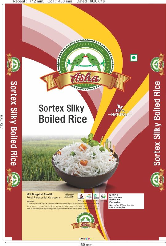 Asha Sortex Silky Rice Bags, Pattern : Printed