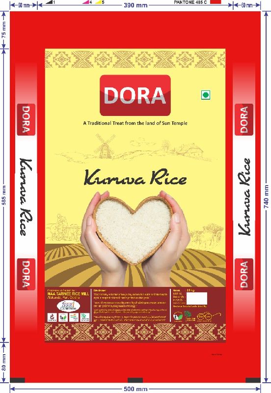 Plastic Dora Kuruva Rice Bags, Pattern : Printed