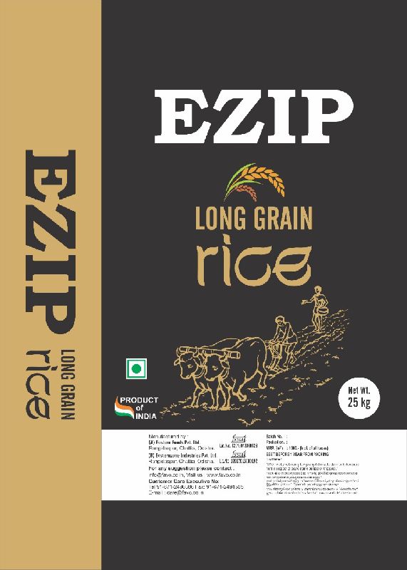 Ezip Long Grain Rice Bags, Pattern : Printed