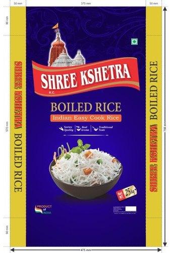 BOPP Shree Kshetra Rice Bags, Pattern : Printed