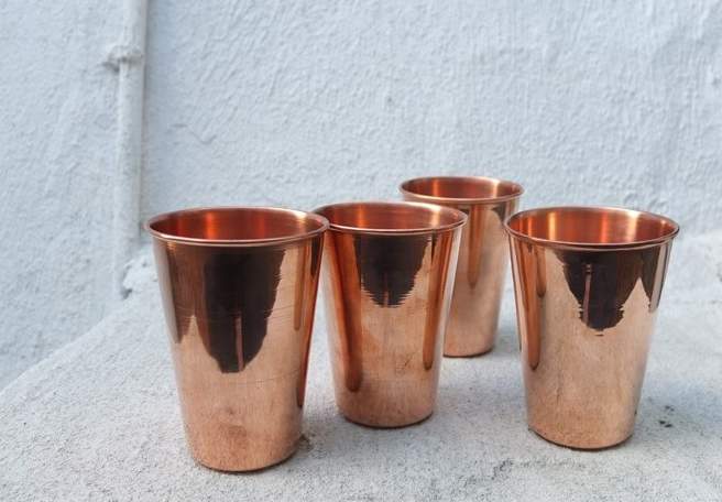 AAHIL INTERNATIONAL customize Shiny Polish Copper Tumbler, for Drinking Use, Size : 350 ml
