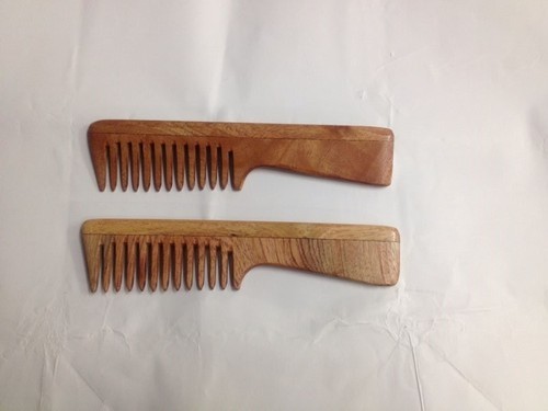 5-6 Inch Neem Wooden Comb, for Home, Color : Brown