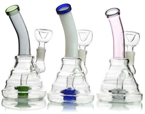 Transparent Polished Glass Water Pipes, For Smoking