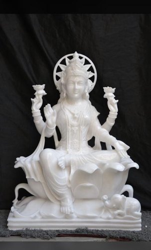  Plain Marble Laxmi Statue, Size : 12 inch