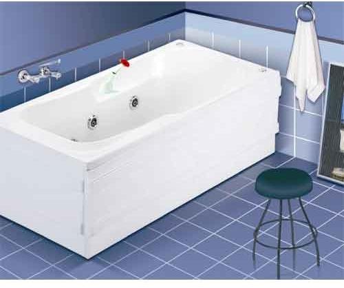 Acrylic Plain Bath Tub, Color : White