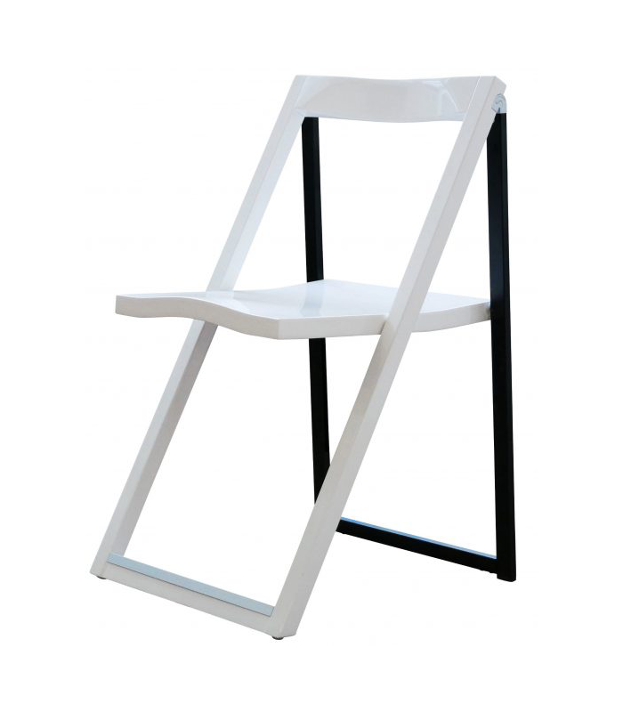 Glossy Folding Dining Chair Set, Color White at Rs 34,080 / Set in