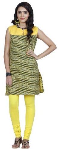 Ladies Yolk Yellow Churidar Leggings