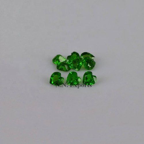 Natural Chrome Diopside Faceted Heart Loose Gemstones