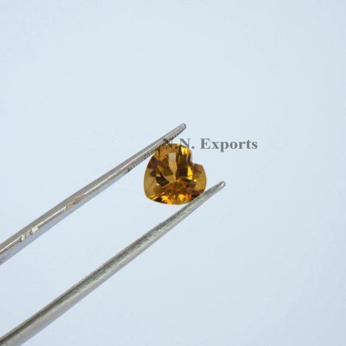 Natural Citrine Faceted Heart Loose Gemstones