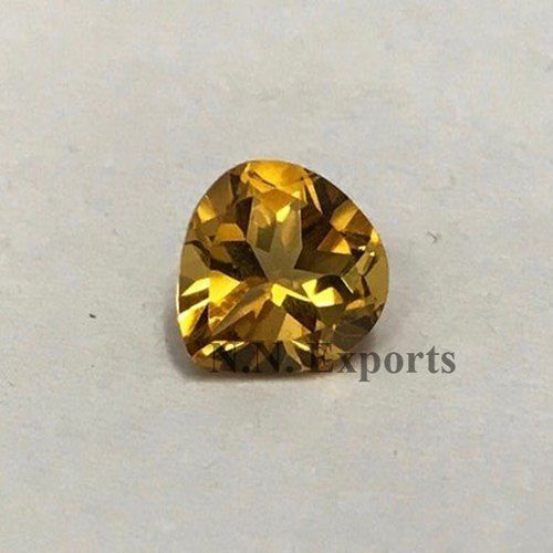 Natural Citrine Faceted Heart Loose Gemstones