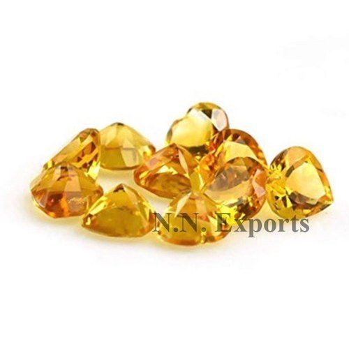 Natural Citrine Faceted Heart Loose Gemstones