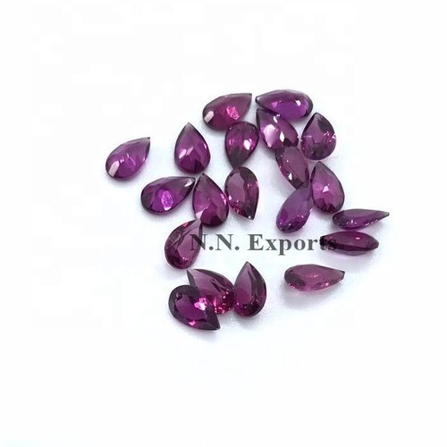 Natural Rhodolite Garnet Faceted Pear Loose Gemstones