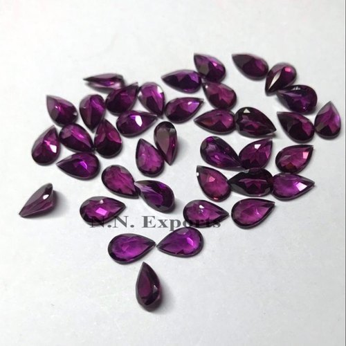 Natural Rhodolite Garnet Faceted Pear Loose Gemstones