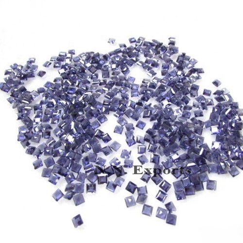 Natural Iolite Faceted Square Loose Gemstones