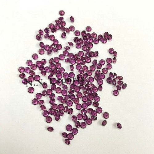 Natural Rhodolite Garnet Round Faceted Loose Gemstones