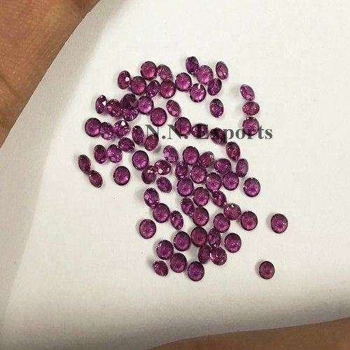 Natural Rhodolite Garnet Round Faceted Loose Gemstones