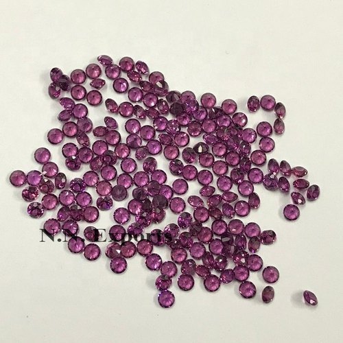 Natural Rhodolite Garnet Round Faceted Loose Gemstones