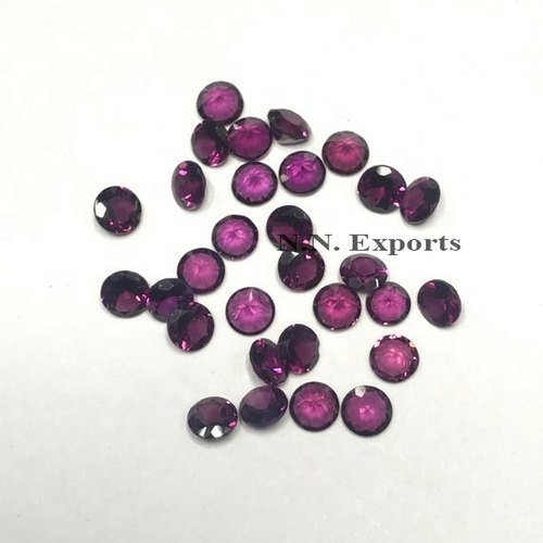 Natural Rhodolite Garnet Round Faceted Loose Gemstones