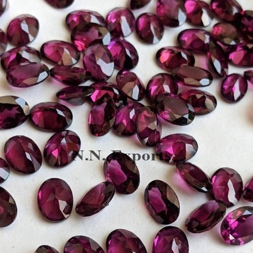 Natural Rhodolite Garnet Faceted Oval Loose Gemstone