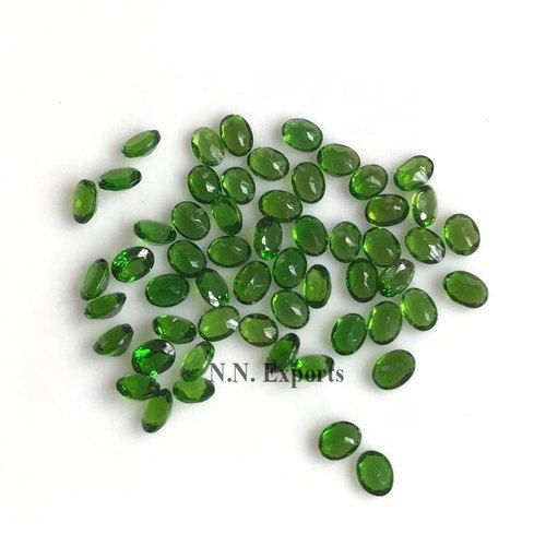 Natural Chrome Diopside Faceted Oval Loose Gemstone