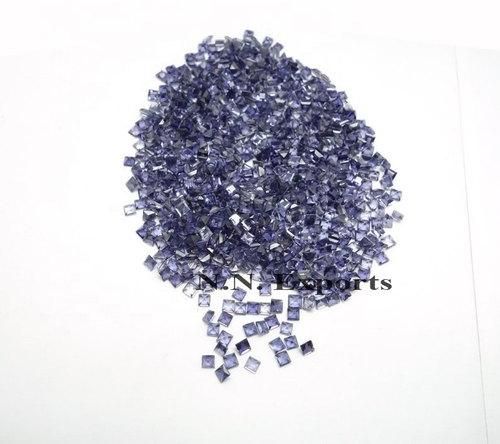 Natural Iolite Faceted Square Loose Gemstones