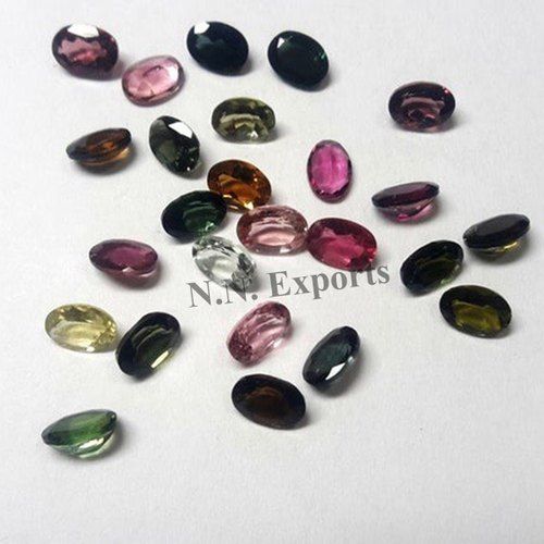 Natural Multi Tourmaline Faceted Oval Loose Gemstones