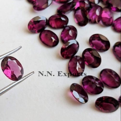 Natural Rhodolite Garnet Faceted Oval Loose Gemstone