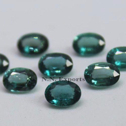 Natural Teal Kyanite Faceted Oval Loose Gemstone