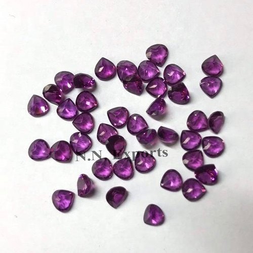 Natural Rhodolite Garnet Faceted Heart Loose Gemstones