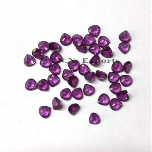 Natural Rhodolite Garnet Faceted Heart Loose Gemstones