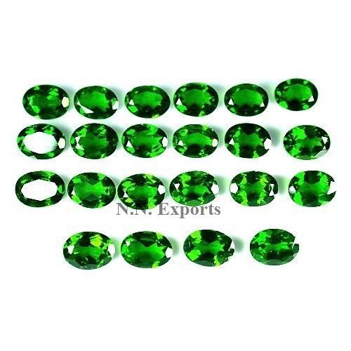 Natural Chrome Diopside Faceted Oval Loose Gemstone