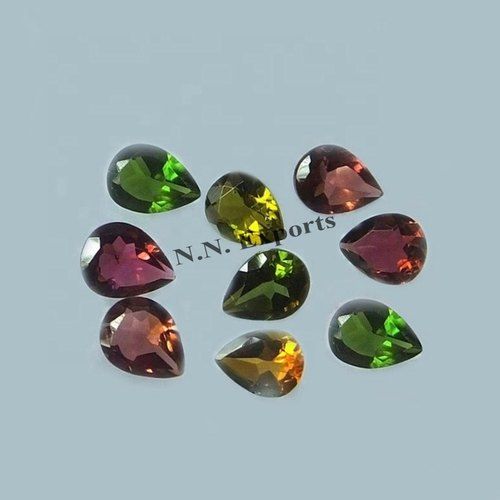 Natural Multi Tourmaline Faceted Pear Loose Gemstones