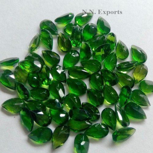 Natural Chrome Diopside Faceted Pear Loose Gemstones