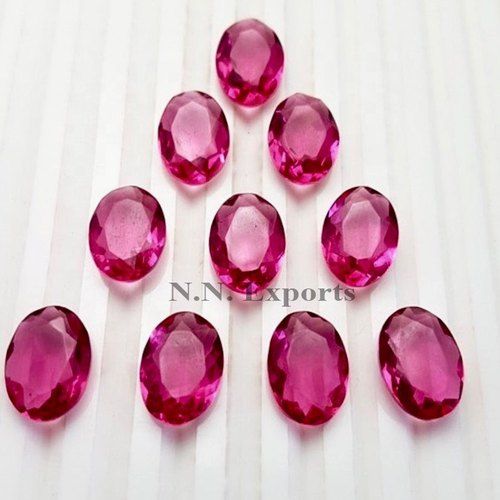 Natural Pink Tourmaline Faceted Oval Loose Gemstones