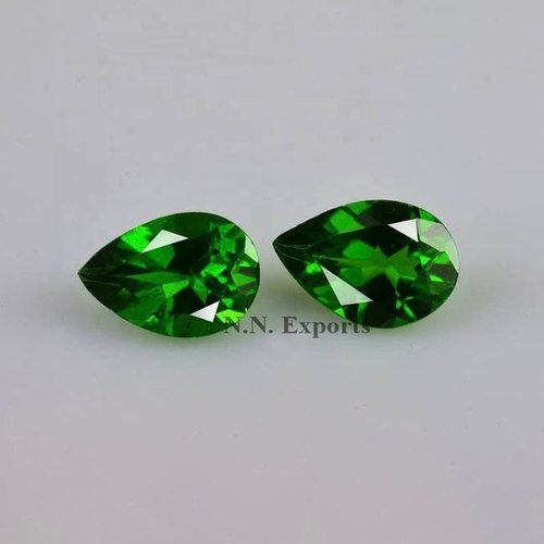 Natural Chrome Diopside Faceted Pear Loose Gemstones