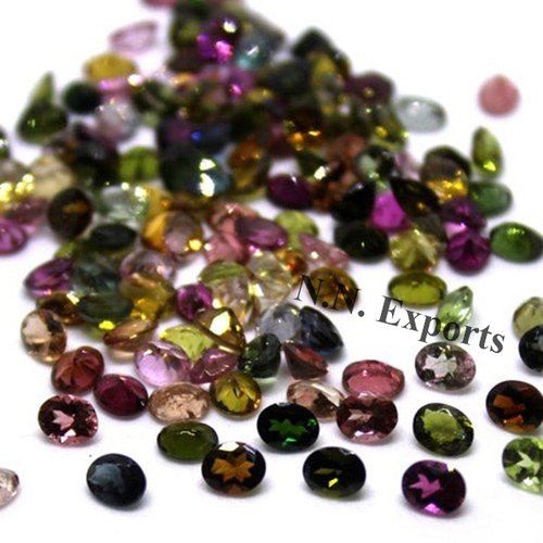 Natural Multi Tourmaline Faceted Oval Loose Gemstones