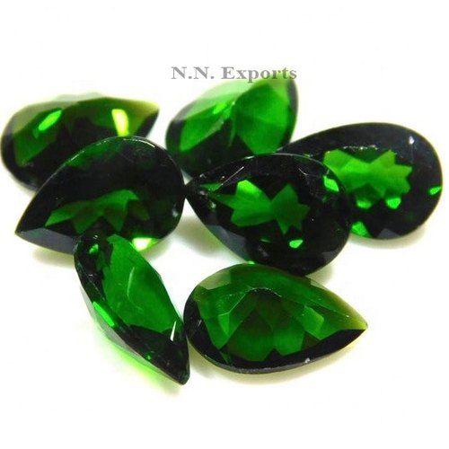 Natural Chrome Diopside Faceted Pear Loose Gemstones