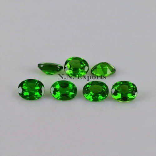 Natural Chrome Diopside Faceted Oval Loose Gemstone