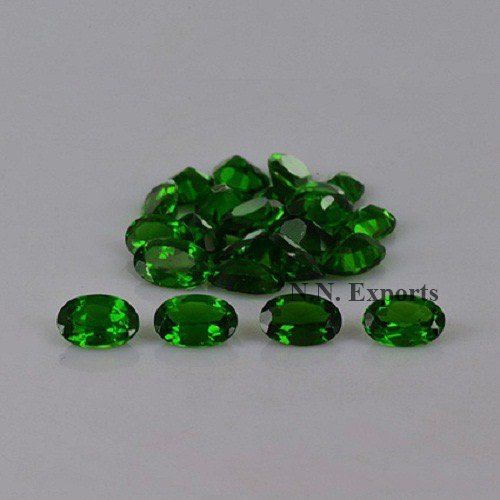 Natural Chrome Diopside Faceted Oval Loose Gemstone