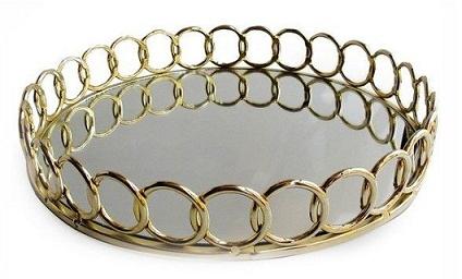  Metal Iron suffering tray, Color : Gold White
