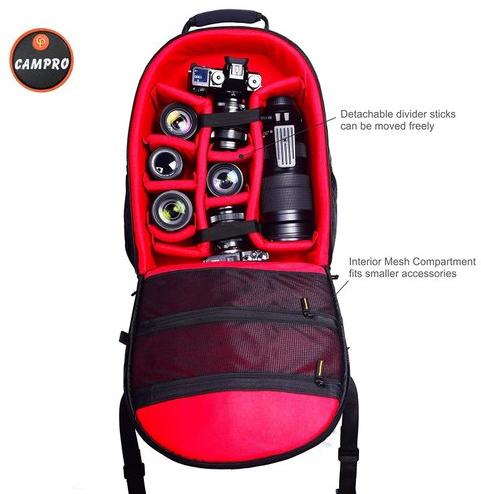 Polyester SLR Cameras Accessories Bag, Color : Black