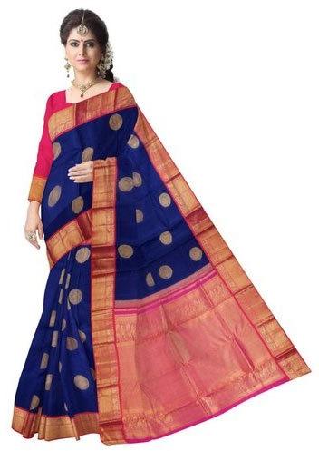 Printed Designer Kanchipuram Silk Saree, Occasion : Party Wear