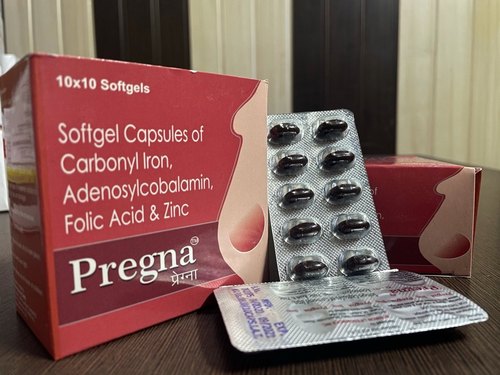 Schiron Pregna Softgel Capsules, for Hospital, Clinical, Personal, Packaging Type : Box