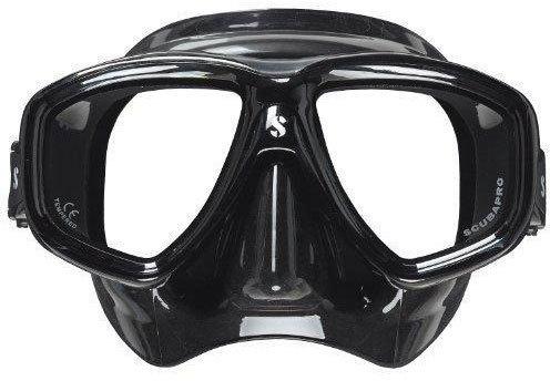 Polycarbonate Flux Twin Dive Mask, Color : Black
