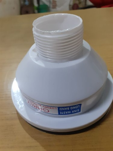 Round Plastic SS Sink Waste Coupling, Color : White
