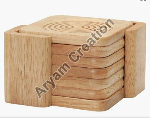 Polished Wooden Tea Coaster, for Tableware, Feature : Fine Finishing, Light Weight