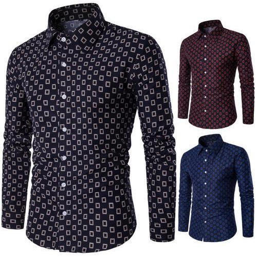 Men Printed Cotton Shirts