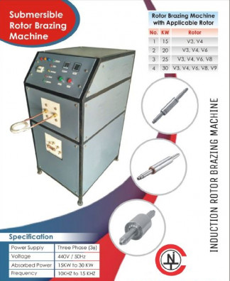 NEW TECH INDUCTION SUBMERSIBLE ROTOR BRAZING MACHINE