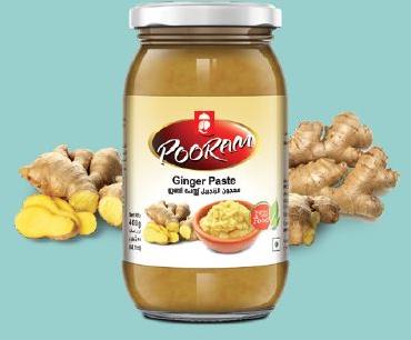 Pooram Foods Natural Ginger Paste, Packaging Type : Glass Bottles, Pouches